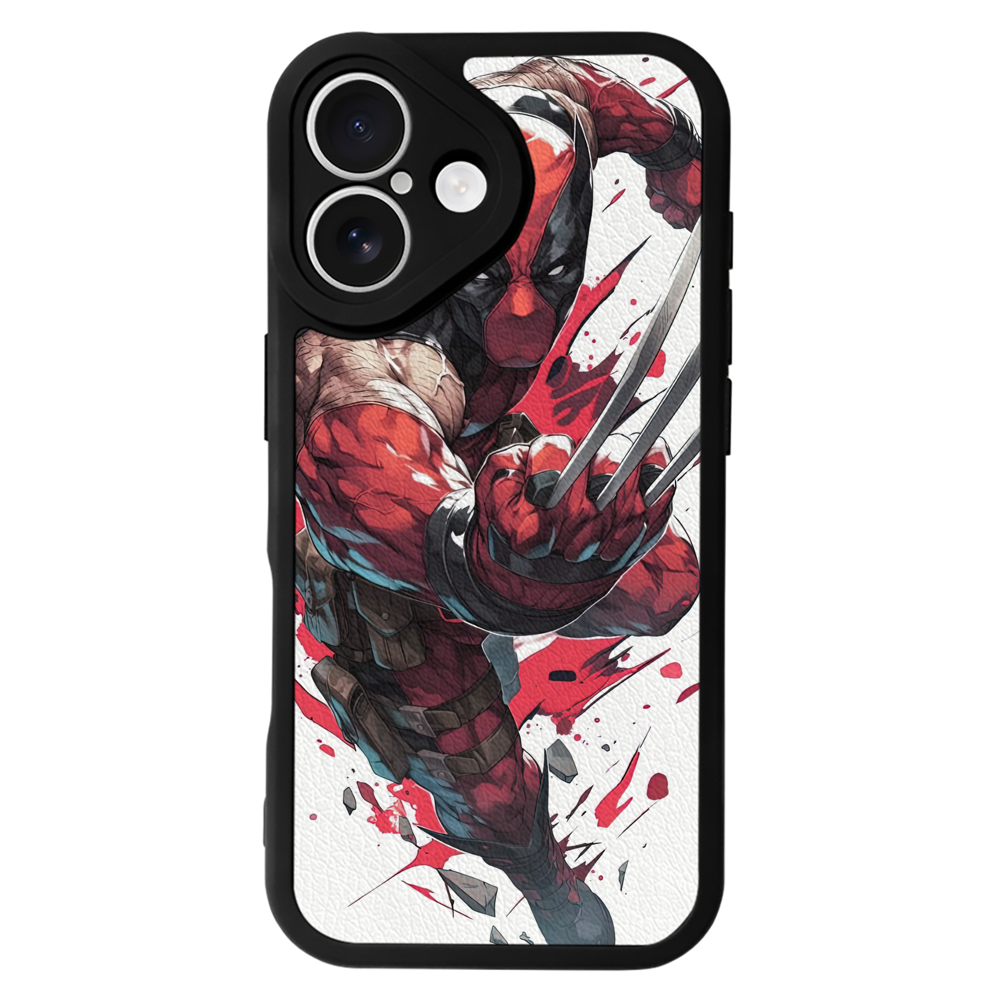 （画像用） Deadpool デッドプール 【iPhone 16シリーズ対応】シリコンスマホケース（レザー調） 材質：シリコン